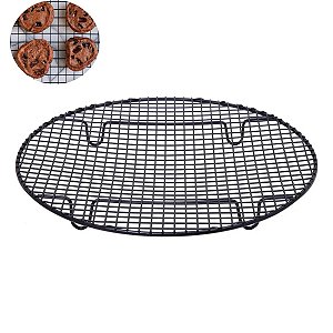Grade Grelha Redonda p/ Esfriar Bolo Paes Bolachas 28x28xm