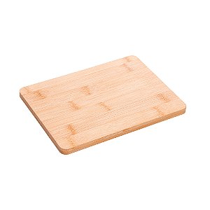 Bandeja Apoio Retangular com Pé em Bambu 20x15x2,5