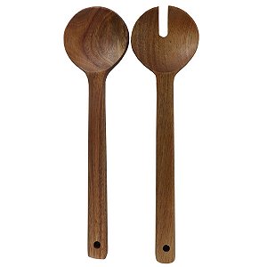 Cj para Salada 2 Pcs Madeira Acácia – Servir com Elegância