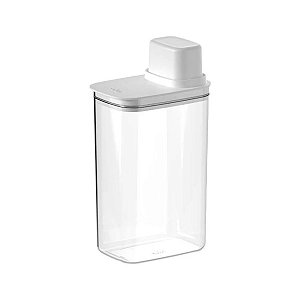 Pote Hermético Para Mantimentos com Medidor 2,3L Drop Branco