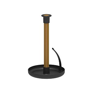 Porta Papel Toalha de Bancada Lume Preto 14,5x24cm