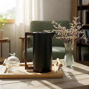 Garrafa Térmica Inox 1Litro Brusque Preta