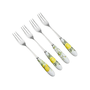 Jogo Garfo de Sobremesa Limone 4 Peças Cabo Porcelana