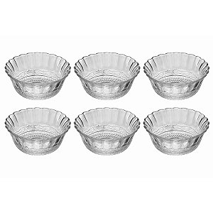 Conjunto 6 Bowls de Vidro Angel 9x4x4,5 Ideal p/ Sobremesas