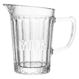 Leiteira em Vidro Milk 290ml – Transparente, Prática e Elegante