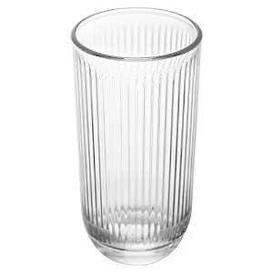 Copo Alto Canelado em Vidro 233ml - Elegante e Resistente
