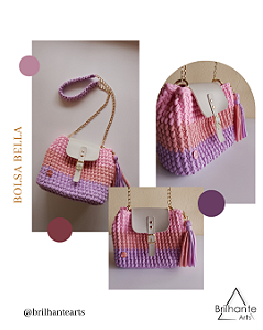 Bolsa Bella Tons de Rosa e Lilás