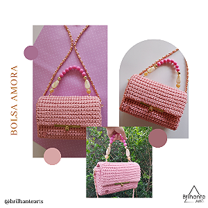 Bolsa Amora Rosê antigo