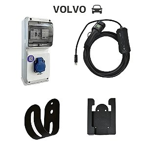 KIT VOLVO DE PROTEÇÃO PREMIUM  + CARREGADOR PORTÁTIL VE + SUPORTE P/ CARREGADOR -  3,6 KW