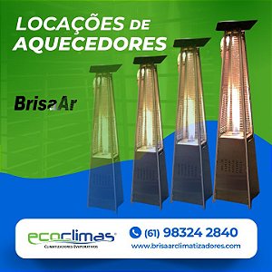LOCAÇÃO DE AQUECEDORES A GÁS- MODELO PIRAMIDE E CHAPEU