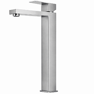 Torneira de Banheiro Lavabo Misturador Monocomando Bica Alta Aço Inox 304 Escovado