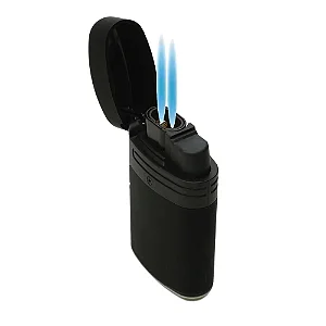 Isqueiro Maçarico Nerone  2 Chamas Double Jet Preto