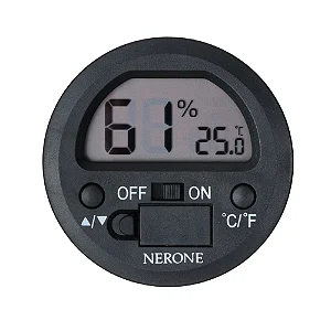 Higrômetro Digital Round - Nerone - Preto
