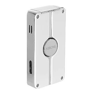 Isqueiro Maçarico NERONE Q3 - 3 Chamas - Metal - Branco