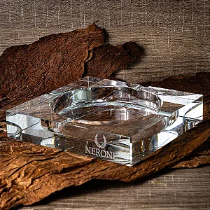 Cinzeiro Nerone Square Cristal K9 - 4 Charutos