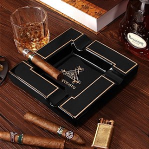 Cinzeiro Montecristo - Cerâmica - 4 Charutos