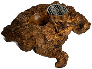 Cinzeiro com Porta Copos - Burl de Imbuia