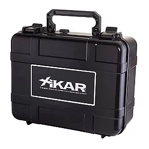 Umidor Porta Objetos p/40 Charutos XIKAR Plástico Preto