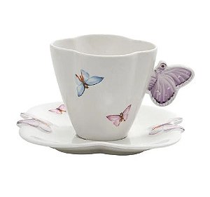 Xícara de chá de borboleta