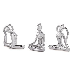 Escultura yoga prata