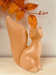 Escultura raposa em cerâmica