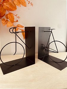 Aparador de livro bicicleta em metal