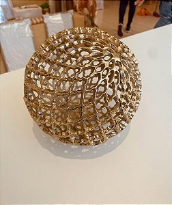 Bola decorativa de alumínio dourada 559-022