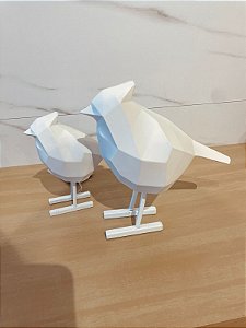 Escultura Pássaro em poliresina geométrico