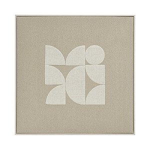 QUADRO EM LINHO TEXTURIZADO B 60x60cm