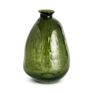 VASO BEXIGA VERDE EM VIDRO 31cm