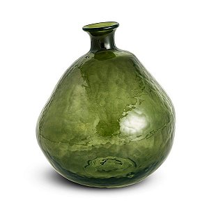VASO BEXIGA VERDE EM VIDRO 26cm