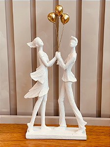 Escultura Casal Eterna Conexão