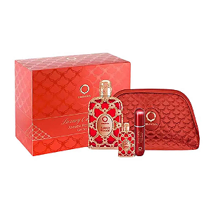 Kit Amber Rouge Orientica Eau de Parfum 80ml + Atomizador + Travel Spray + Nécessaire