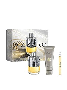 Kit Wanted Azzaro Masculino - Perfume Eau de Toilette 100ml + Hair Gel 75ml + Travel Size 10ml