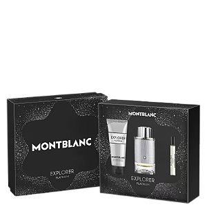 Kit Explorer Platinum Montblanc Masculino Eau de Parfum 100ml + Gel de Banho 100ml + Travel Size 7,5ml