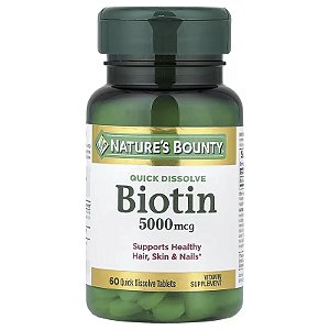 Biotin 5,000mcg Nature's Bounty 60 capsulas
