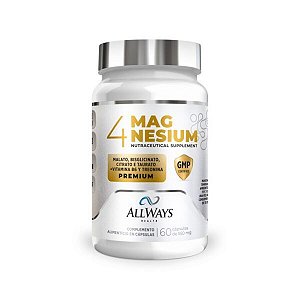 4 Magnesium 550mg Allways 60 cápsulas