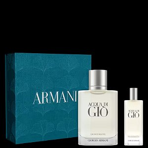 Kit Acqua di Giò Giorgio Armani Masculino – Eau de Toilette 100ml + Eau de Toilette 15ml