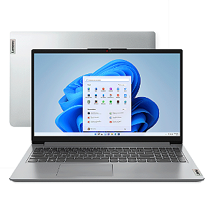 Notebook Lenovo Ultrafino IdeaPad 1i i7-1255U, Tela 15.6"  RAM 12 GB, 512 GB SSD, Intel Iris® Xe, 82VY000PBR Cloud Grey, Windows 11 Genuíno