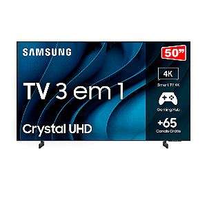 Samsung Smart TV Tela 50" Crystal UHD 4K 50CU8000 Cor Cinza Titan
