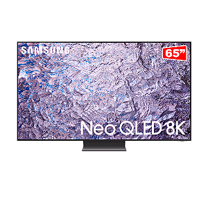 Samsung Smart TV Tela 65" Neo QLED 8K, Processador com IA Cor Preto Titan
