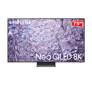 Samsung Smart TV 75" Neo QLED 8K Processador com IA Cor Preto Titan