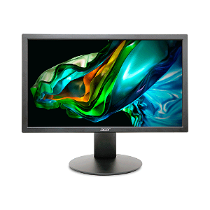 Monitor Acer 19.5" LED VA, HD+, 75Hz, 6ms, AcerVisionCare, 1x VGA, 1x HDMI - E200Q bi Cor Preto