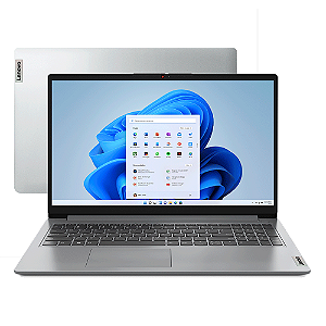 Notebook Lenovo Ultrafino IdeaPad 1i i3-1215U, Tela 15.6" 8 GB, 256 GB SSD, Intel UHD Graphics, 82VY000SBR Cloud Grey