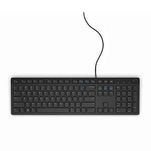 Teclado Dell Multimídia com Fio - 580-ADIN-KB216 cor Preto