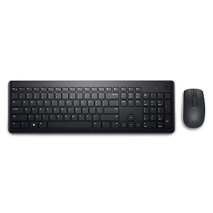 Kit Teclado e Mouse Dell Wireless KM3322W CP118 - 580-BBBB cor Preto