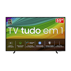 Samsung Smart TV 55" QLED 4K 55Q60D, Painel 60hz, Processador Quantum Lite 4K, Design AirSlim, N55Q60DAGXZD Bivolt Cor Preto