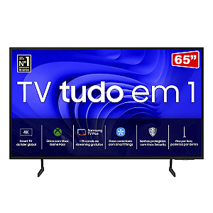 Samsung Smart TV 65" UHD 4K 65DU7700, Processador Crystal 4K, Gaming Hub Cor Preto