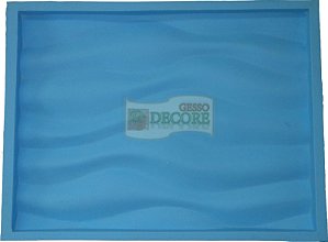 Forma Silicone Para Revestimento 3D - Ondas 28x38 Ref 07