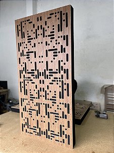 Painel acústico absorção e difusão Fuzion 120 x 60 x 07cm